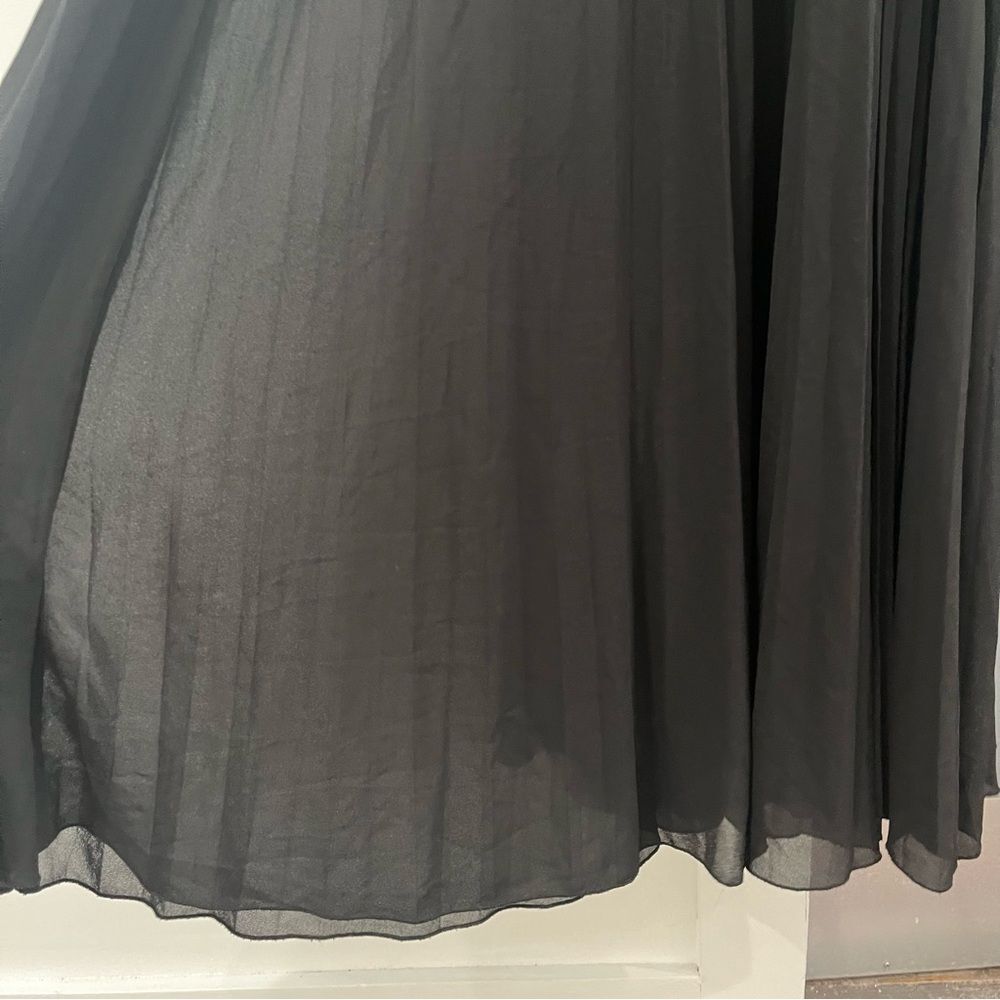 AMUR Maxi Dress Gown Black Janet Halter Pleated Sleeveless size 8 - Picture 6 of 12
